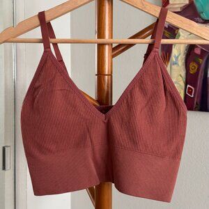 Harper Wilde - Lounge Rib Triangle Bralette in Clay